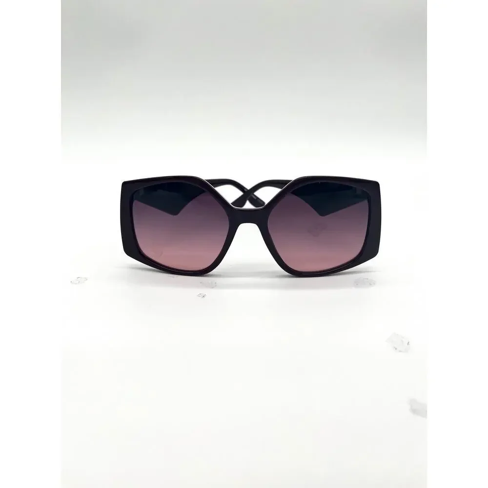 KARL LAGERFELD NWOT Burgundy Sunglasses and Case, Rectangular Frames